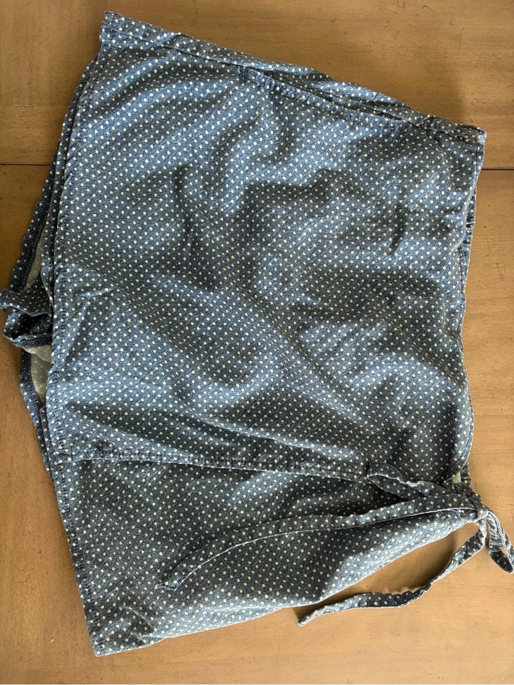 American Eagle Outfitters Blue Polka Dot Wrap Skirt